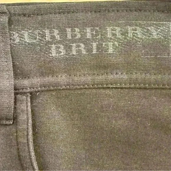 Burberry Brit- Black Skinny Jegging Pant With Ankle Zippers Size Large EUC! - Picture 9 of 11